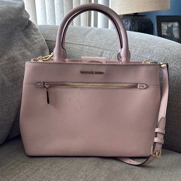 Michael Kors Handbags - Michael Kors Pink Satchel with Structured Design
